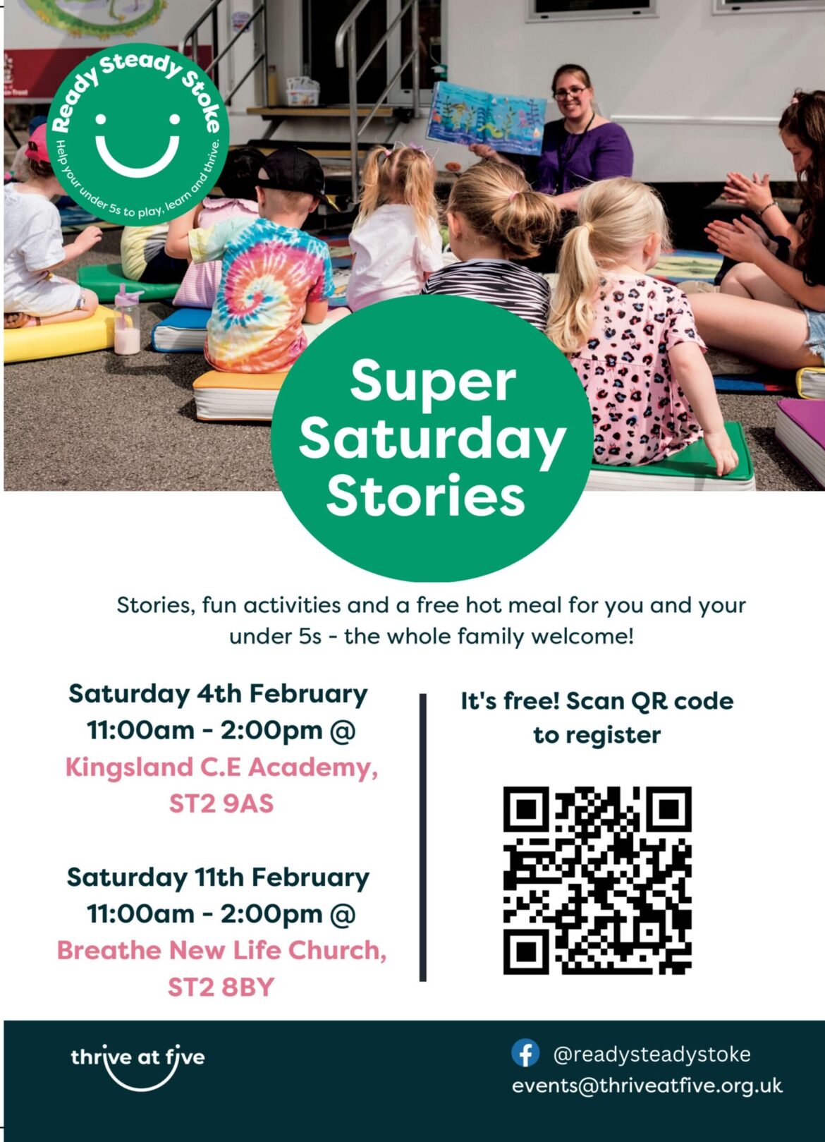 Thrive at Five Super Saturday Poster